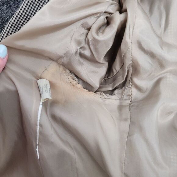 VINTAGE 90s Giorgio Armani blazer checkered plaid boxy oversized unisex 48/XL‎ - Picture 9 of 11